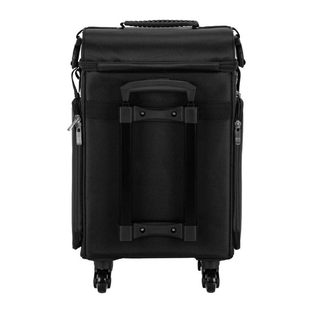 Valise maquillage noir a roulette vu arrière