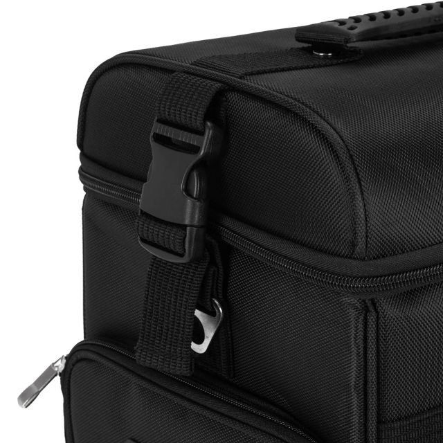 Valise maquillage Look 1328 en position fermée avec un design noir professionnel
